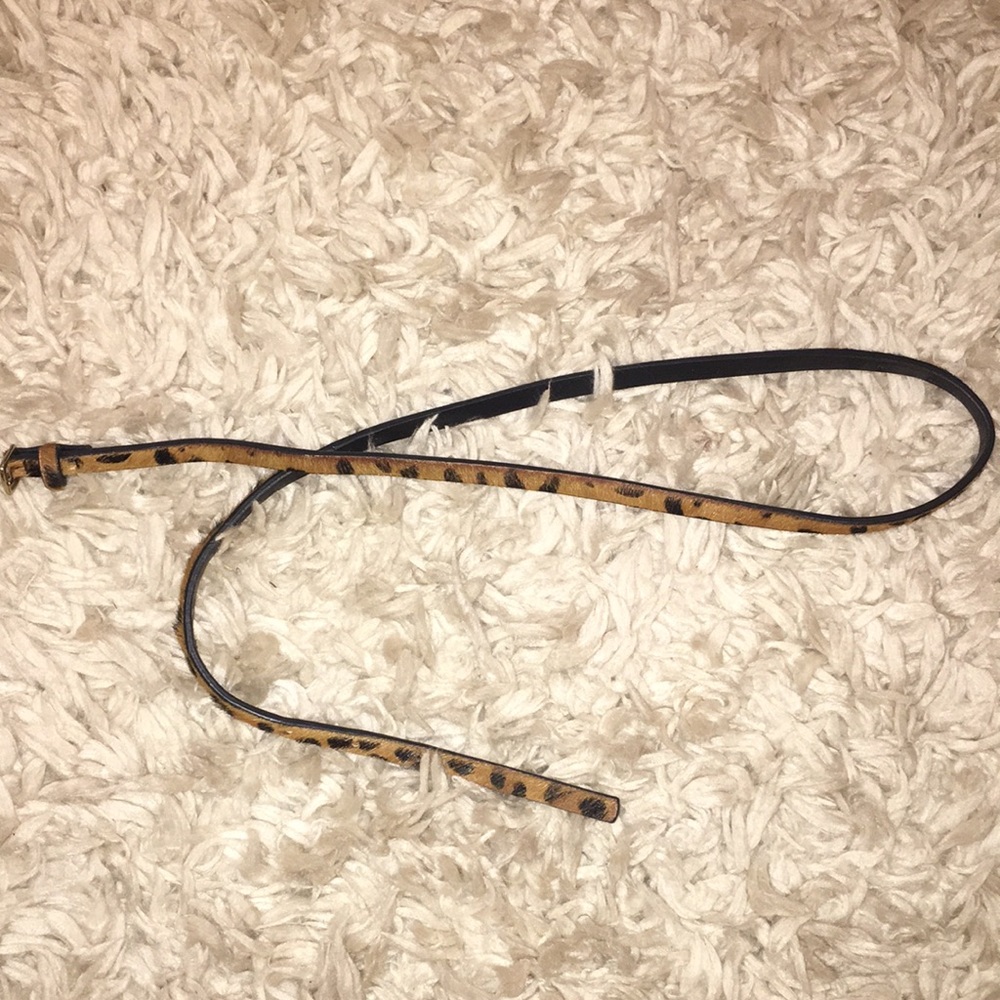 Skinny jcrew leopard print belt